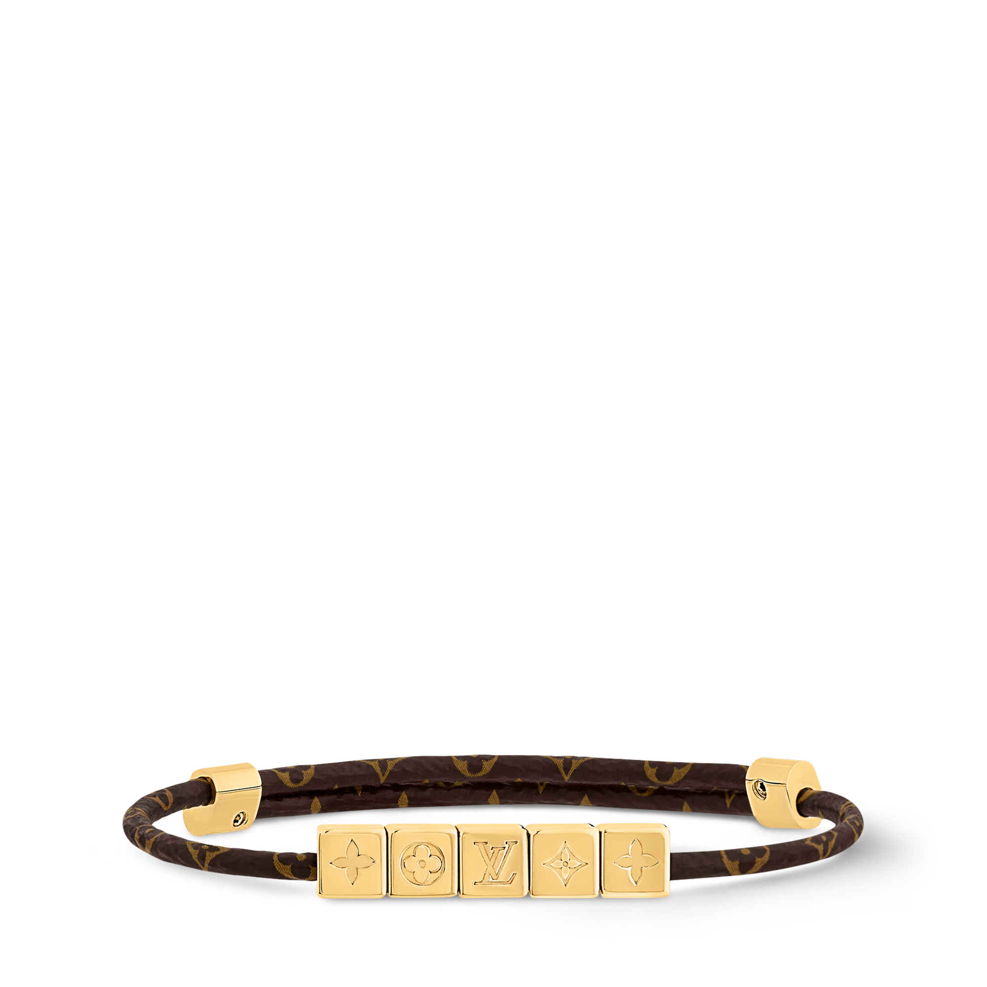 ブレスレット LOUIS VUITTON Friendship Bracelet Louis Vuitton Gris Calfskin Leather Friendship Bracelet